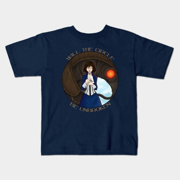 Will The Circle Be Unbroken Kids T-Shirt by DM7DragonFyre